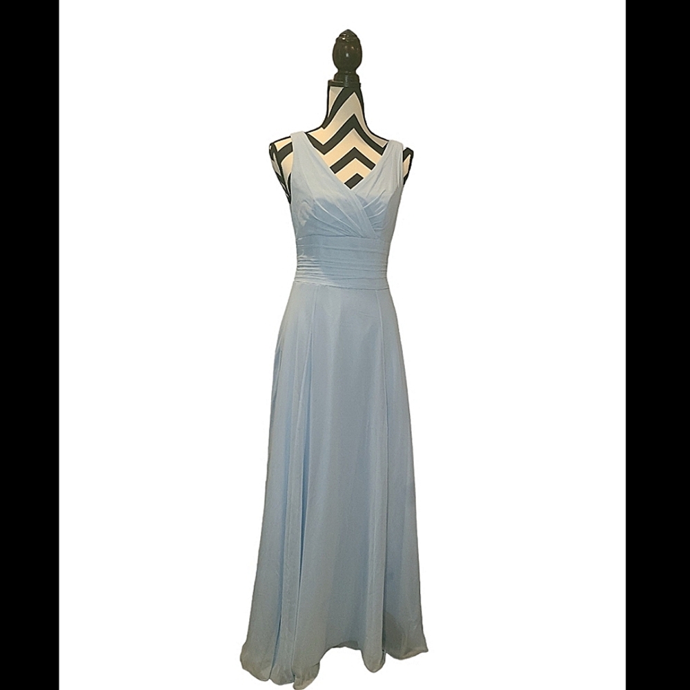 DAVID'S BRIDAL LIGHT BLUE DRESS GOWN SIZE 4